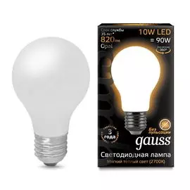 Светодиодная лампа Gauss Filament A60 OPAL E27 10W 2700K 102202110
