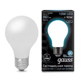 Светодиодная лампа Gauss Filament A60 OPAL E27 10W 4100K 102202210