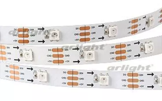 Светодиодная лента SPI 2-5000-AM 5V RGB (5060, 150 LED x1, 2812) Arlight 022203 SMD 5060 5м.