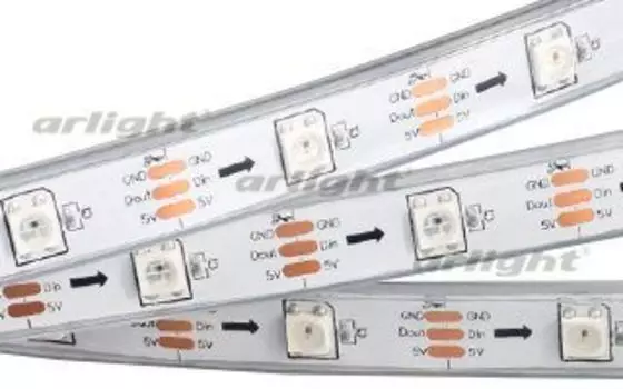 Светодиодная лента SPI 2-5000P-AM 5V RGB (5060,150 LEDx1, 2812) Arlight 022204 SMD 5060 5м.