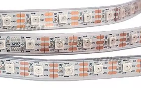 Светодиодная лента SPI 2-5000P-AM 5V RGB (5060, 300 LED x1, 2812) Arlight 022185 SMD 5060 5м.