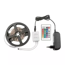 Светодиодная лента ULS-Q211 5050-30LED/m-IP20-3M-RGB RRP24C24 Комплект светодиодной ленты с адаптером и контроллером Volpe
