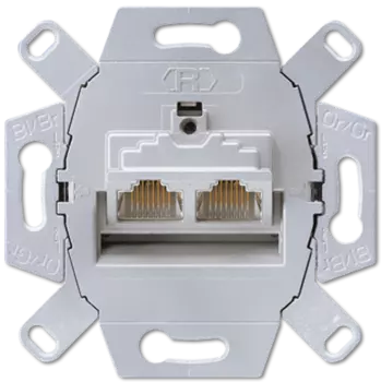 UAE8-8UPOK6 Компьютерная UAE розетка 6-й категории, 8-ми полюсная, экранированная два терминала Jung