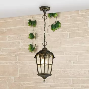 Уличный светильник подвесной Mira Mira H черное золото Elektrostandard a025299