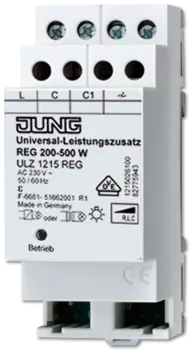 ULZ1215REG Универсальный усилитель мощности светорегуляторов 200-500 Вт, на DIN-рейку,4 мод Jung