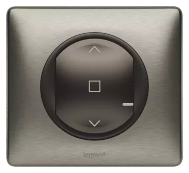 Умный выключатель рольставней 500 ВА 230В.Цвет Графит. Рамка Вольфрам. Legrand Celiane with NETATMO 064896