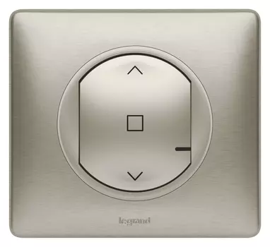 Умный выключатель рольставней 500 ВА 230В. Цвет Титан. Рамка Титан. Legrand Celiane with NETATMO 067776