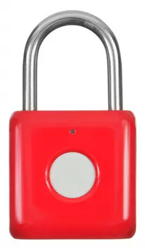 Умный замок Digma SmartLock P1 навесной разбл.отпеч.паль. 100mAh красный (SRP1)