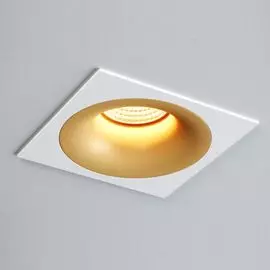 Встраиваемый светильник Quest Light SINGLE LD gold + Frame 01 white
