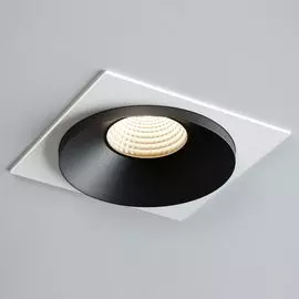 Встраиваемый светильник Quest Light SINGLE LС black + Frame 01 white