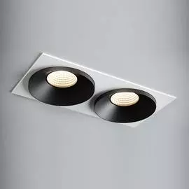 Встраиваемый светильник Quest Light SINGLE LС black + Frame 02 white