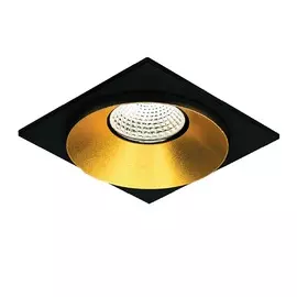 Встраиваемый светильник Quest Light SINGLE LС gold + Frame 01 black