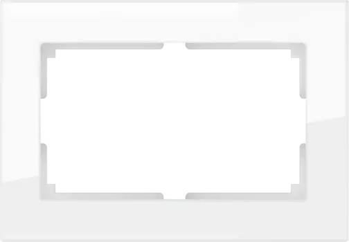WL01-Frame-01-DBL Рамка для двойной розетки (белый,стекло) Favorit Werkel a033478