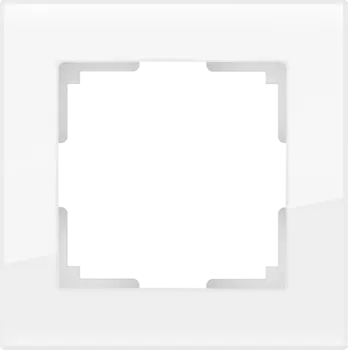 WL01-Frame-01 Рамка на 1 пост (белый,стекло) Favorit Werkel a030819