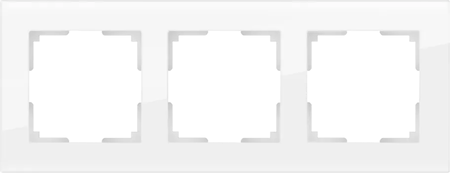 WL01-Frame-03 Рамка на 3 поста (белый,стекло) Favorit Werkel a030821
