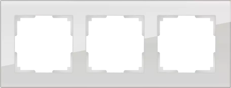 WL01-Frame-03 Рамка на 3 поста (дымчатый,стекло) Favorit Werkel a030787