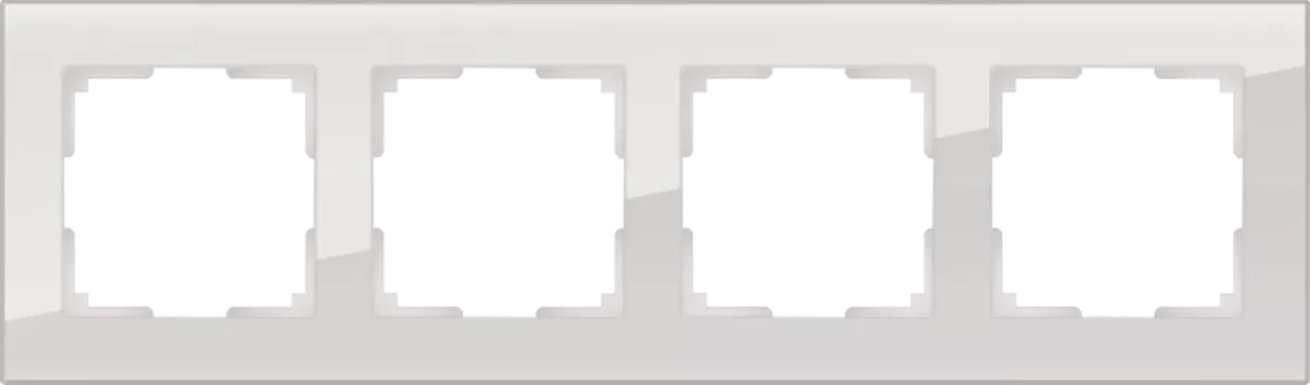 WL01-Frame-04 Рамка на 4 поста (дымчатый,стекло) Favorit Werkel a030788