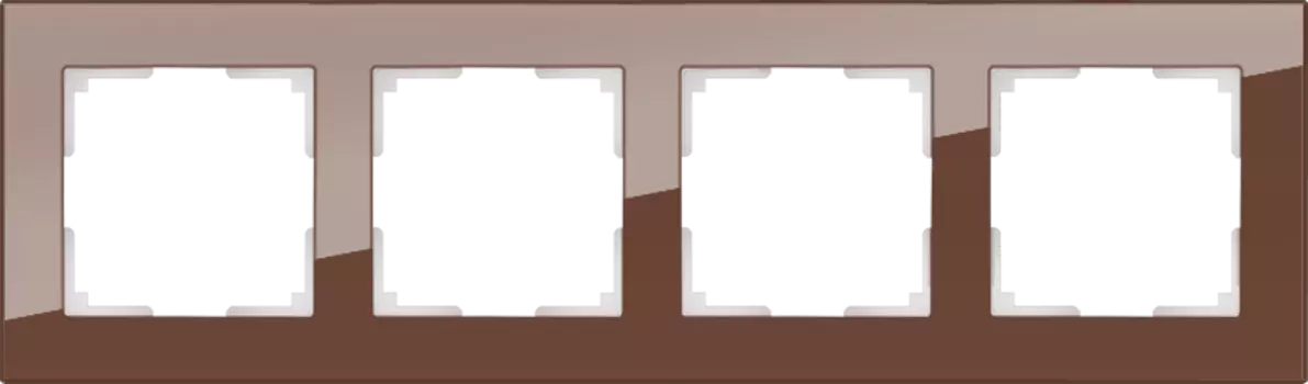 WL01-Frame-04 Рамка на 4 поста (мокко) Favorit Werkel a031795