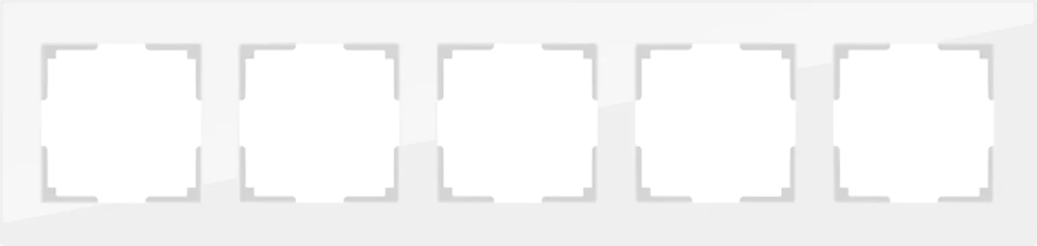 WL01-Frame-05 Рамка на 5 постов (белый матовый) Favorit Werkel a036581
