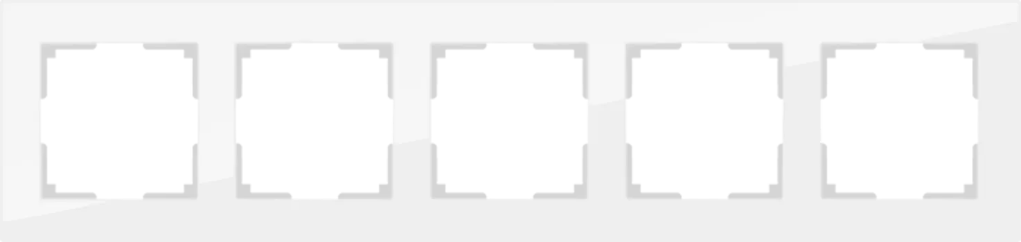 WL01-Frame-05 Рамка на 5 постов (белый,стекло) Favorit Werkel a030823