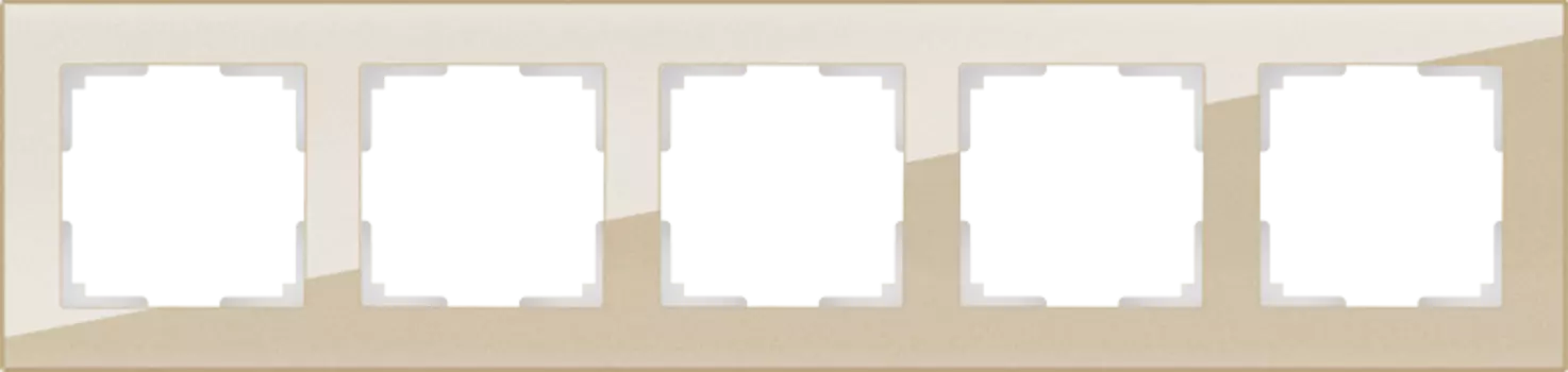 WL01-Frame-05 Рамка на 5 постов (шампань) Favorit Werkel a040874