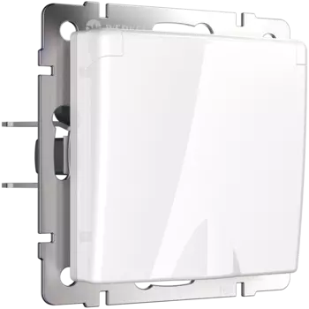 WL01-SKGSC-01-IP44 Розетка влагозащ. с зазем. с защит. крышкой и шторками (белая) Antik Werkel a028831