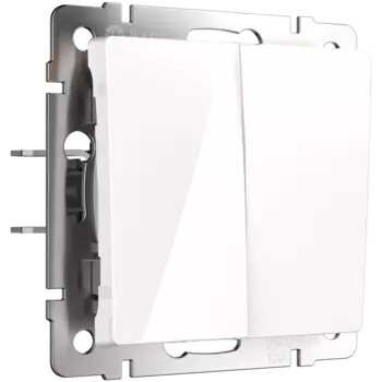 WL01-SW-2G Выключатель двухклавишный (белый) Antik Werkel a028645