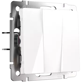 WL01-SW-3G Выключатель трехклавишный (белый) Antik Werkel a033749