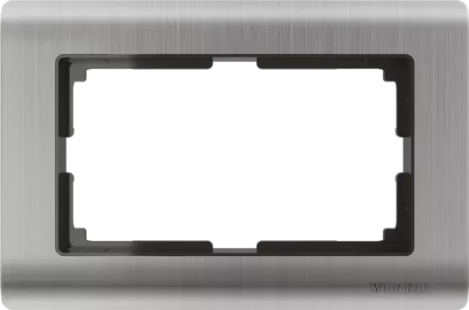 WL02-Frame-01-DBL Рамка для двойной розетки (глянцевый никель) Metallic Werkel a047236