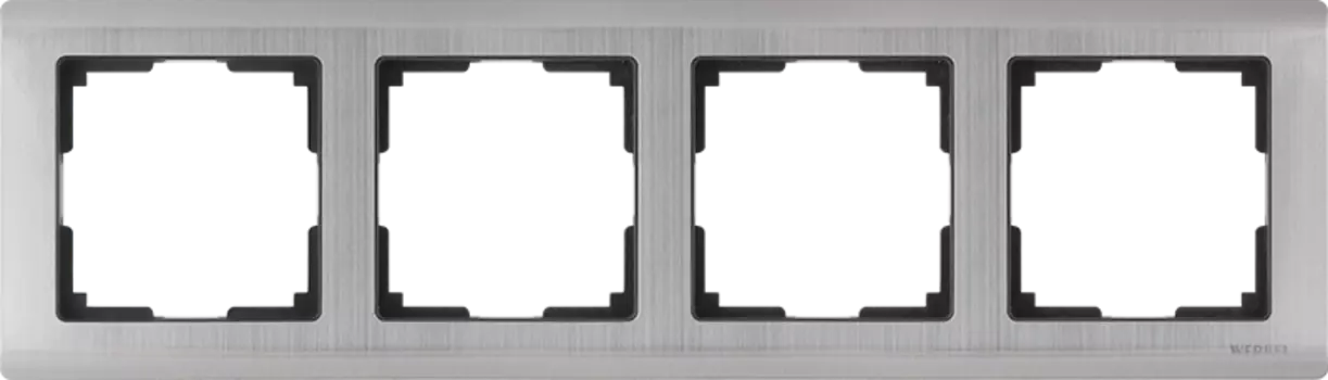 WL02-Frame-04 Рамка на 4 поста (глянцевый никель) Metallic Werkel a028862