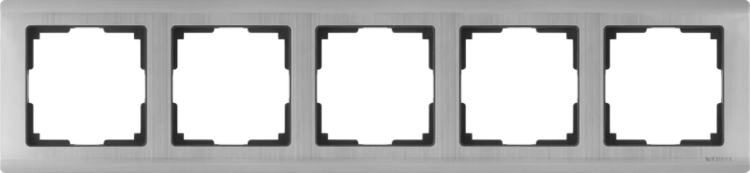 WL02-Frame-05 Рамка на 5 постов (глянцевый никель) Metallic Werkel a030790