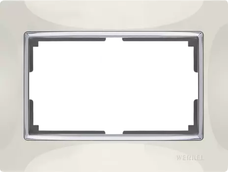 WL03-Frame-01-DBL-ivory Рамка для двойной розетки (слоновая кость) Snabb Werkel a033482