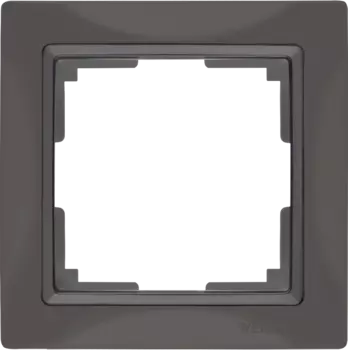 WL03-Frame-01 Рамка на 1 пост (серо-коричневый, basic) Snabb basic Werkel a036698