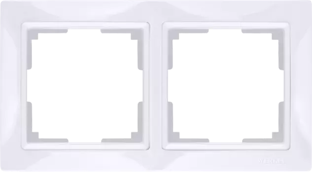 WL03-Frame-02 Рамка на 2 поста (белый, basic) Snabb basic Werkel a036626
