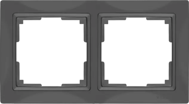 WL03-Frame-02 Рамка на 2 поста (серо-коричневый, basic) Snabb basic Werkel a036699