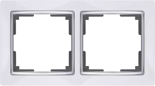 WL03-Frame-02-white Рамка на 2 поста (белый) Snabb Werkel a028881