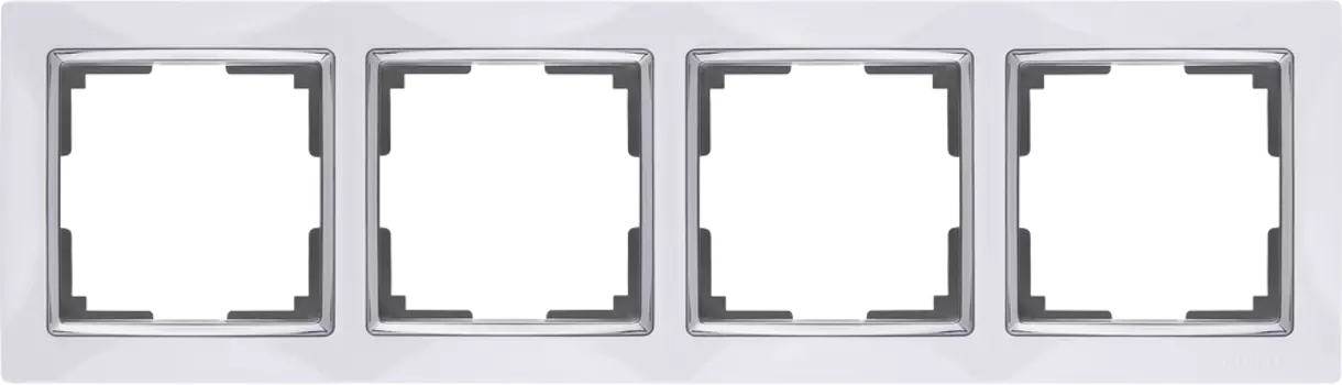 WL03-Frame-04-white Рамка на 4 поста (белый) Snabb Werkel a028883