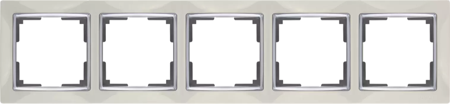 WL03-Frame-05-ivory Рамка на 5 постов (слоновая кость) Snabb Werkel a030803