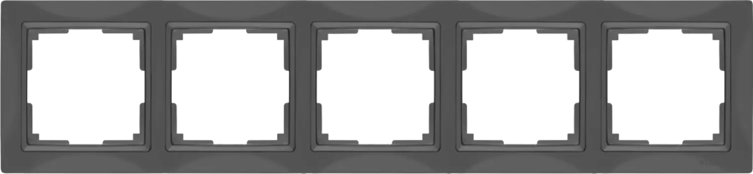 WL03-Frame-05 Рамка на 5 постов (серо-коричневый, basic) Snabb basic Werkel a036705