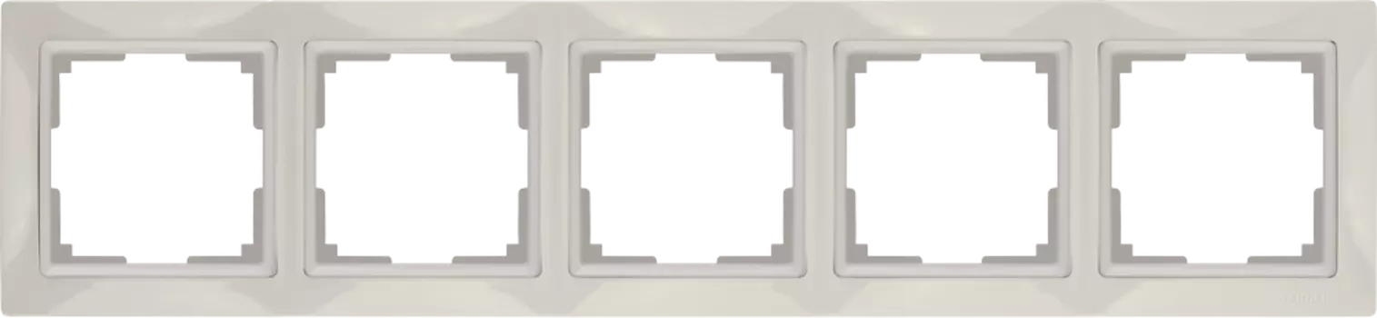 WL03-Frame-05 Рамка на 5 постов (слоновая кость, basic) Snabb basic Werkel a036634