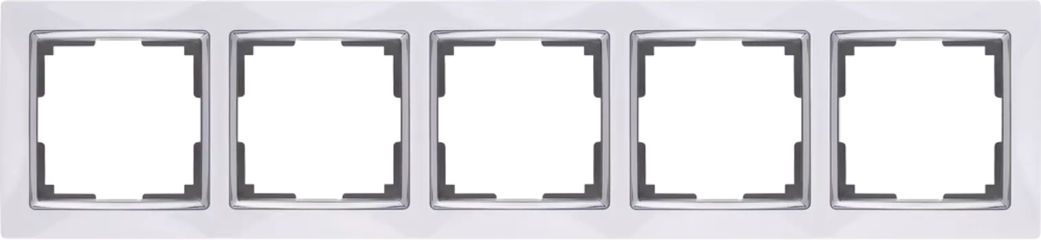 WL03-Frame-05-white Рамка на 5 постов (белый) Snabb Werkel a030802