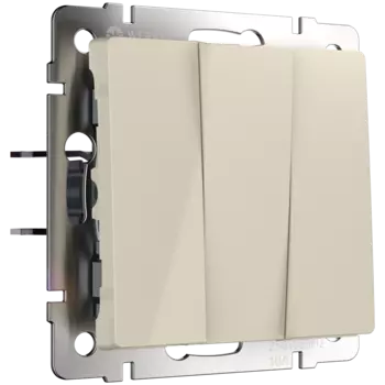 WL03-SW-3G-ivory Выключатель трехклавишный (слоновая кость) Antik Werkel a033750