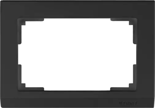 WL04-Frame-01-DBL-black Рамка для двойной розетки (черный) Stark Werkel a040285