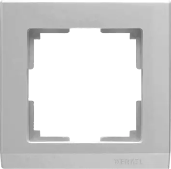 WL04-Frame-01 Рамка на 1 пост (серебряный) Stark Werkel a031802