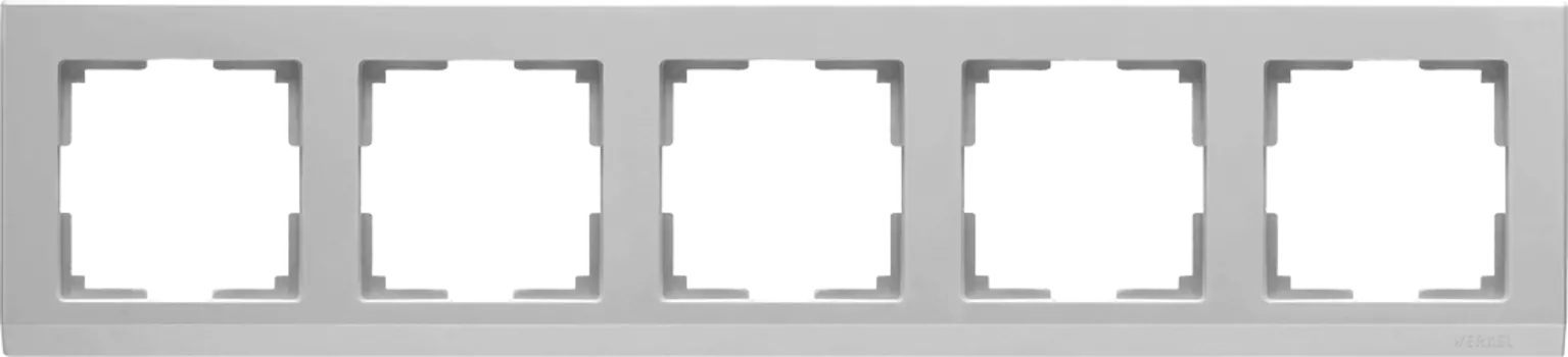WL04-Frame-05 Рамка на 5 постов (серебряный) Stark Werkel a031806