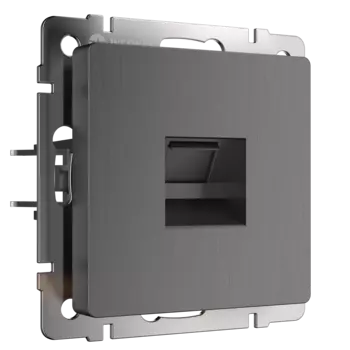 WL04-RJ-45 Розетка Ethernet RJ-45 (графит рифленый) Antik Werkel a046601