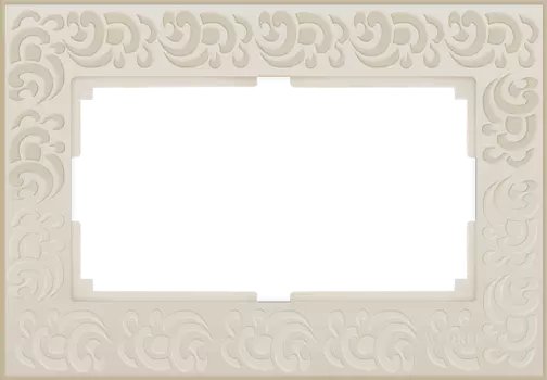 WL05-Frame-01-DBL-ivory Рамка для двойной розетки (слоновая кость) Flock Werkel a033484
