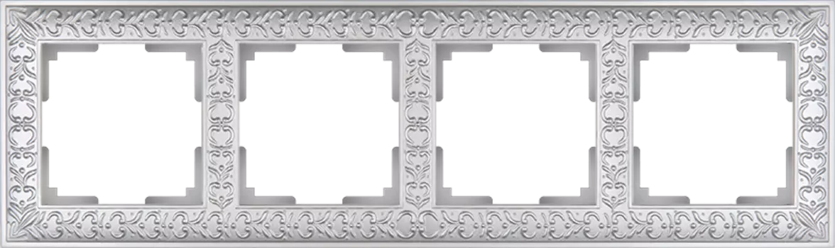 WL07-Frame-04 Рамка на 4 поста (жемчужный) Antik Werkel a031785
