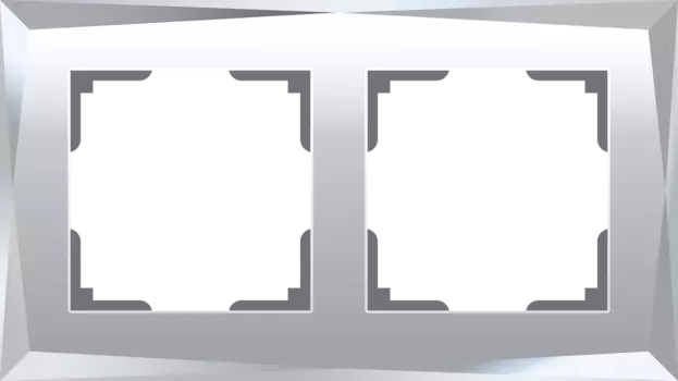 WL08-Frame-02 Рамка на 2 поста (зеркальный) Diamant Werkel a045796