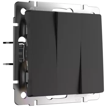 WL08-SW-3G Выключатель трехклавишный (черный матовый) Antik Werkel a033753